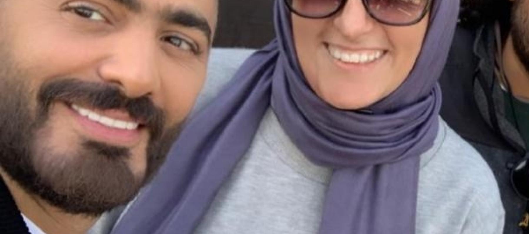 سارة وفيق مع تامر حسني
