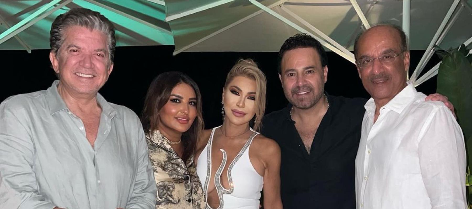 الشيخ فهد الزاهد، عاصي الحلاني، نوال الزغبي، شذى حسون ووليد توفيق - انستقرام @shathahassoun