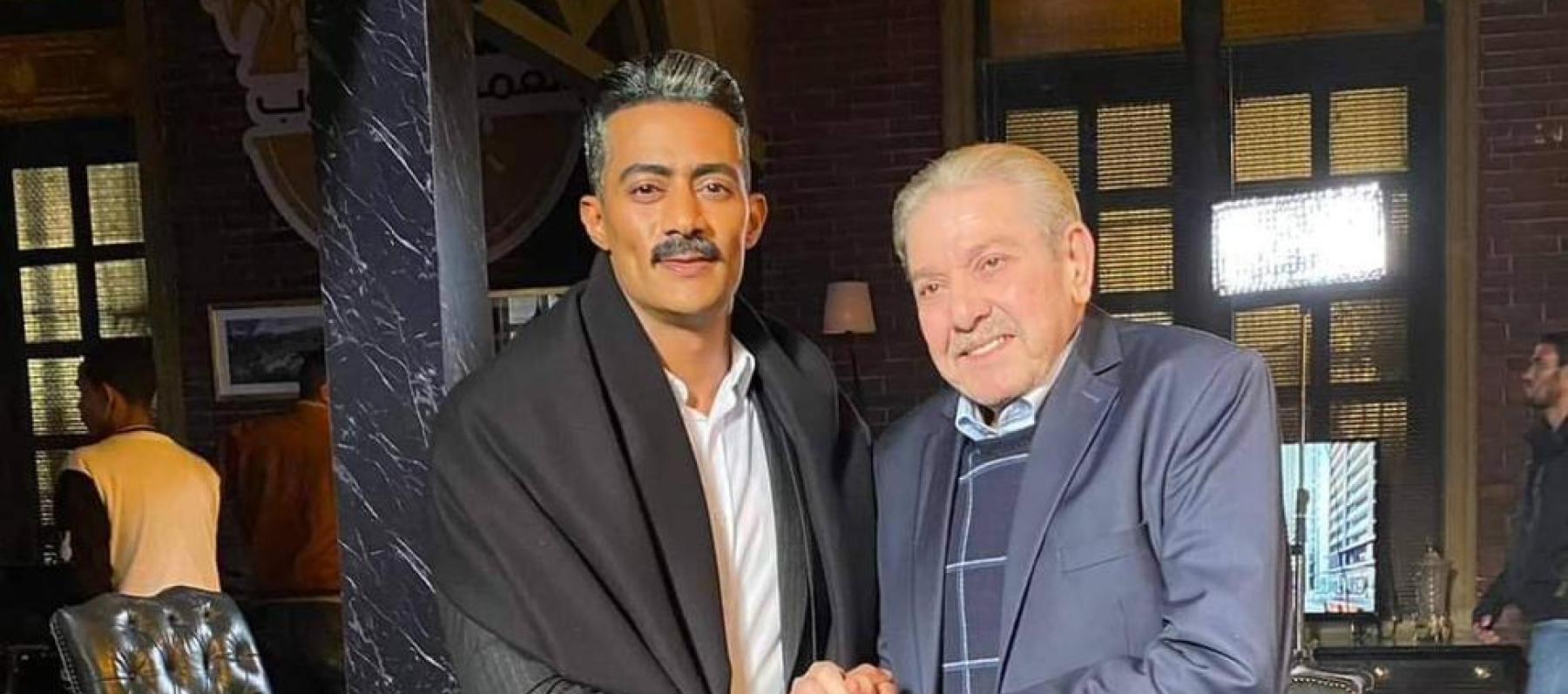 محمد رمضلن وإحسان الترك في مسلسل العمدة - تويتر