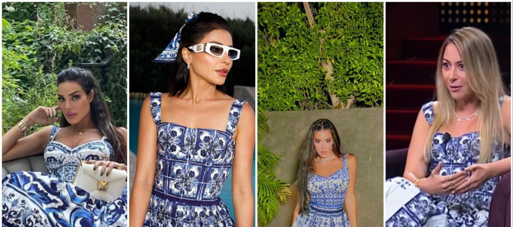 إطلالات المشاهير بـ فستان مشابه - مصدر الصور إنستغرام