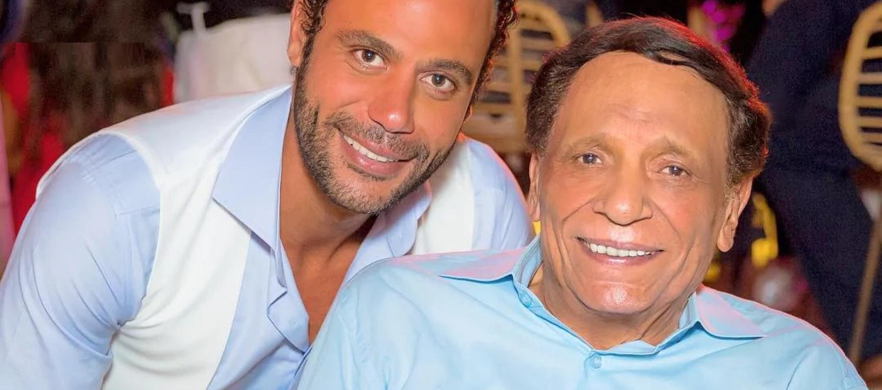 عادل إمام وابنه محمد - صورة من السوشيال ميديا