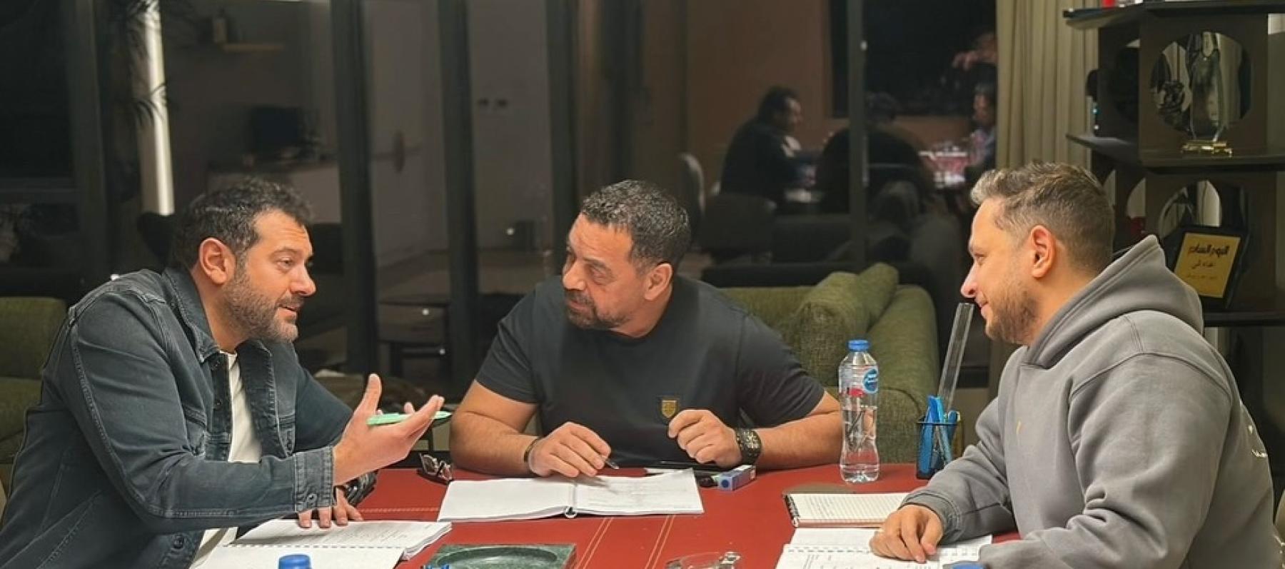 عمرو يوسف وطارق العريان وأحمد حسني من تحضيرات السلم والثعبان 2
