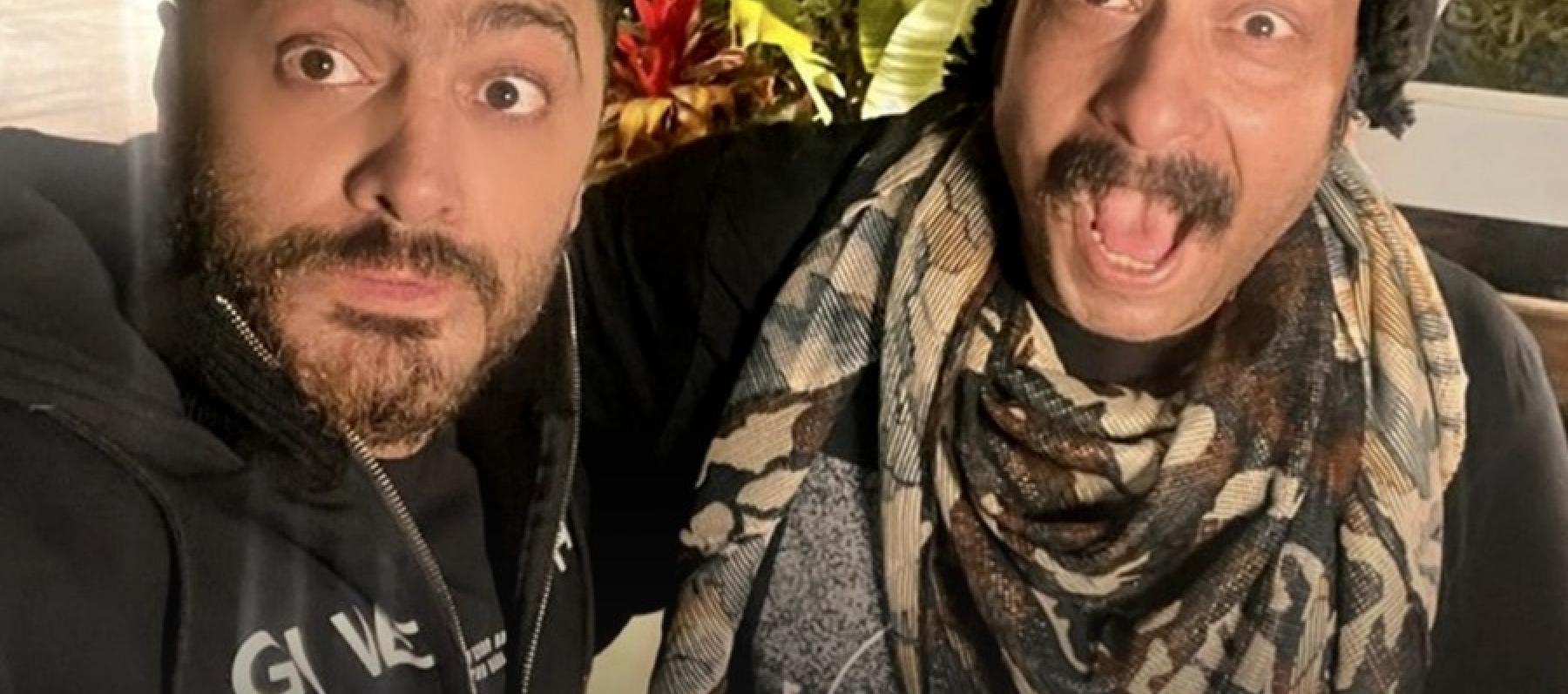 تامر حسني ومحمد ثروت من فيلم ريستارت