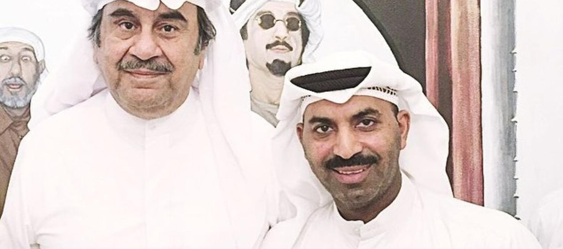 طارق العلي مع الراحل عبدالحسين عبدالرضا - صورة من انستقرام