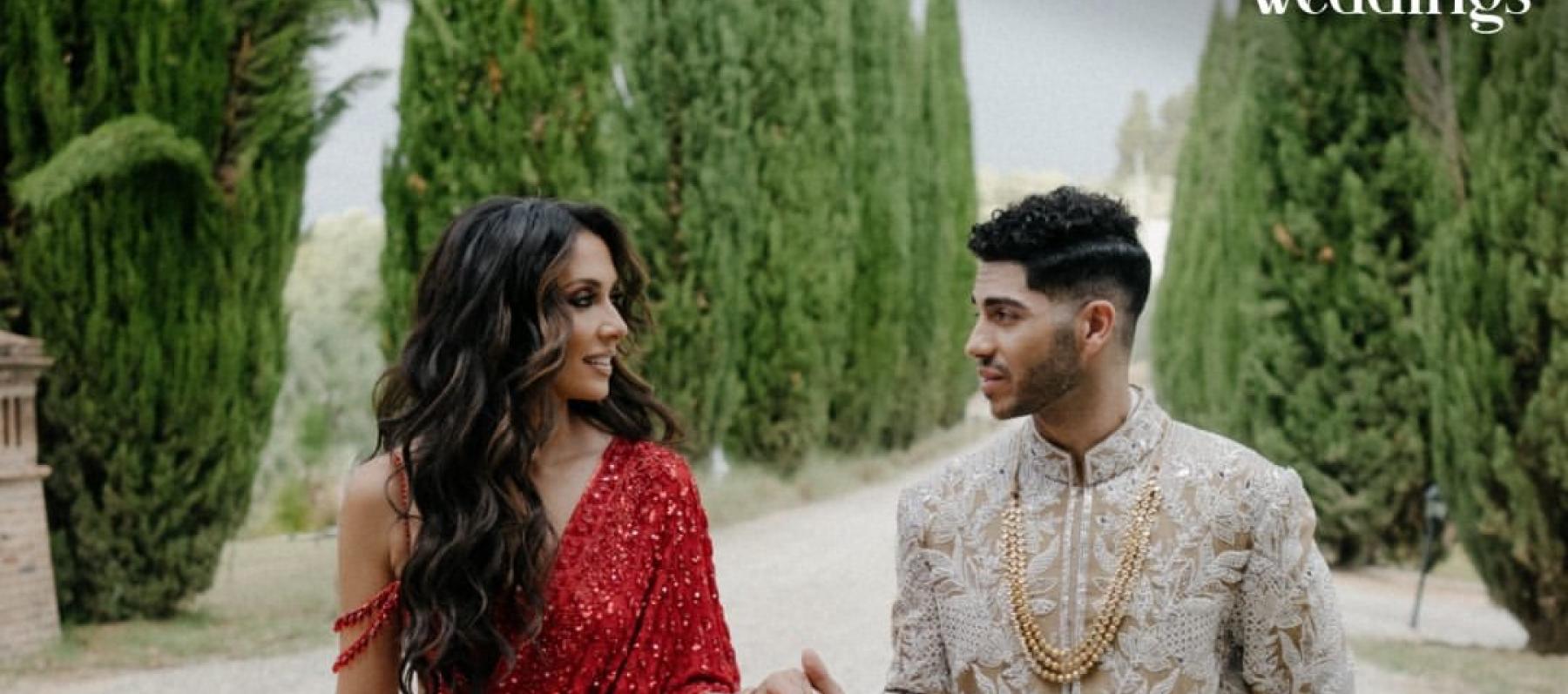 مينا مسعود و عروسه إميلي شاه - صورة من حساب مجلة VOGUE India