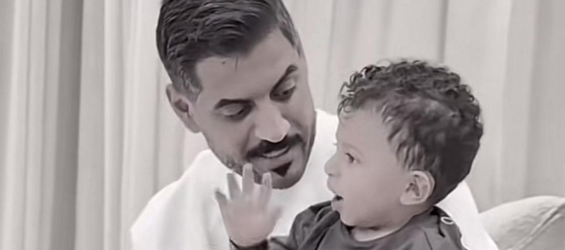 موسى بن تركي مع ابنه