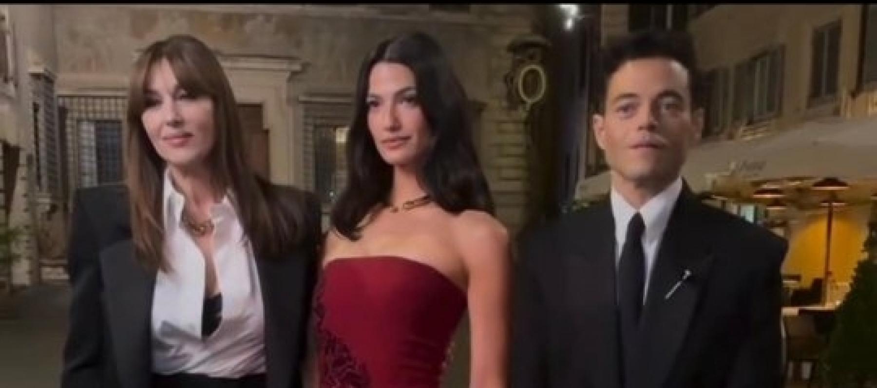 مونيكا بيلوتشي وتارا عماد ورامي مالك في روما مع كارتييه