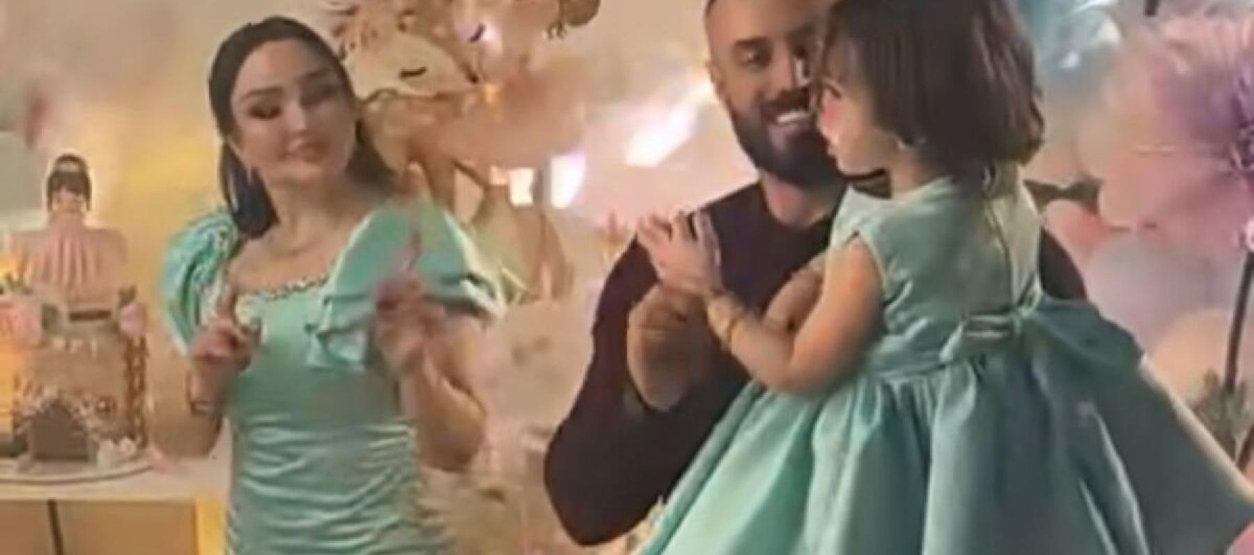 شهد الشمري وطليقها فهد مع إبنتهما