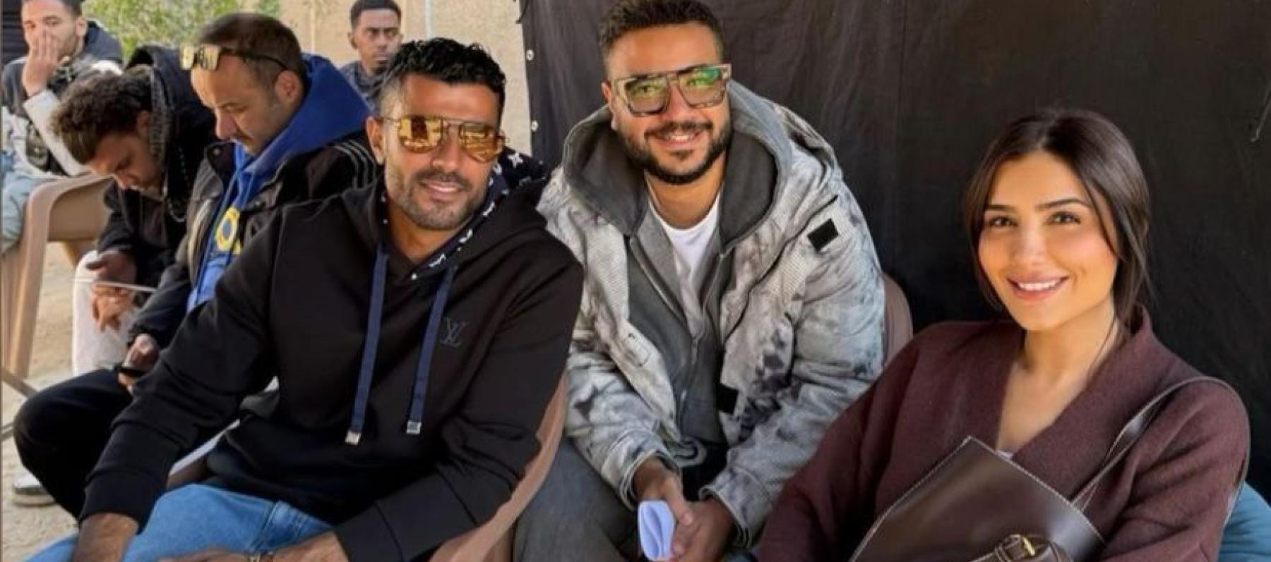 محمد سامي يفاجئ مي عمر بزيارة خاصة لكواليس "الست موناليزا"