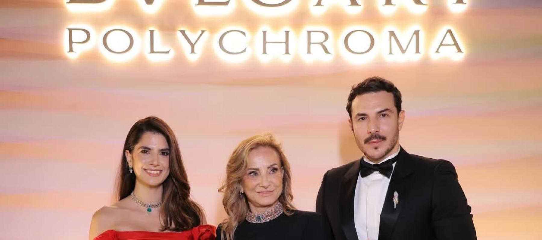 كارمن بصيبص وباسل خياط باطلالات لافتة في حفل بولغاري 