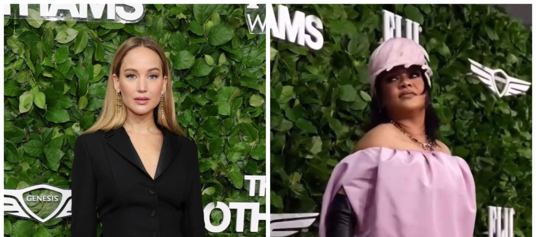 ريهانا بالريش وجينيفر لورنس في ديور في حفل Gotham Awards - صورة جينيفر لورنس من Getty