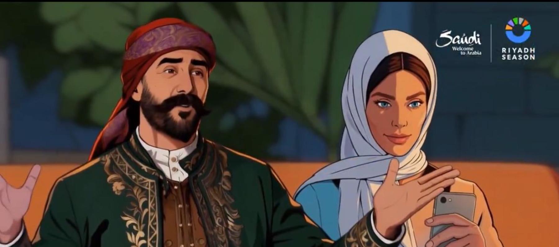 شخصيات قصي خولي ونور علي الكرتونية في "عرس مطنطن"