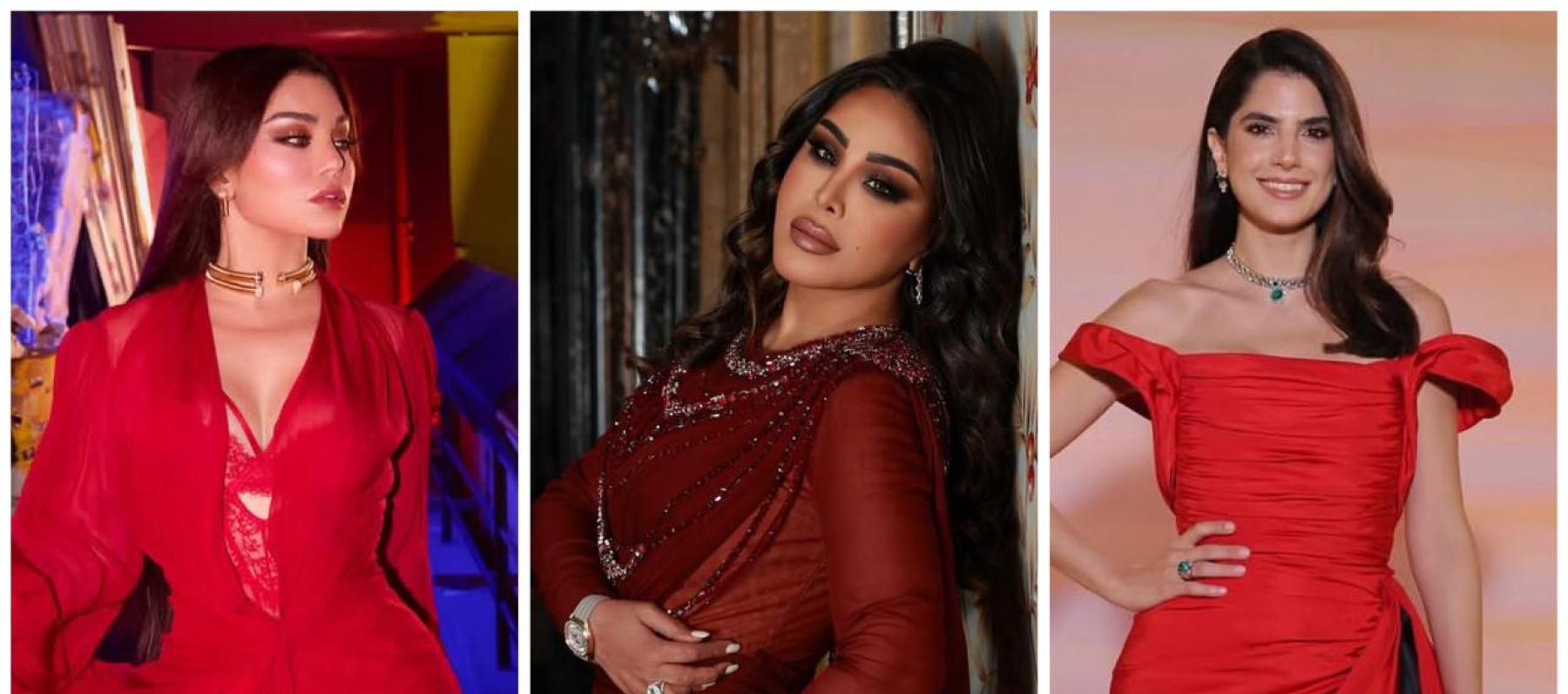 أحلام وهيفاء وهبي.. بإطلالات اللون الأحمر تزيّن الأجواء الاحتفالية هذا الشهر