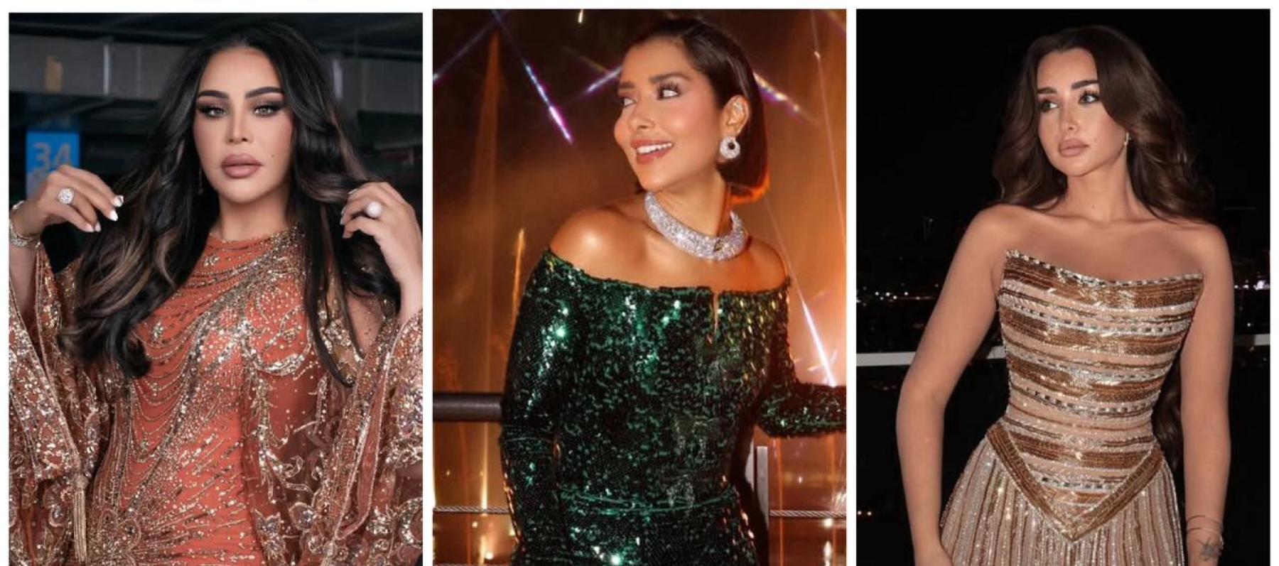 من وحي النجمات: الفساتين البراقة خيارك لإطلالة رأس السنة