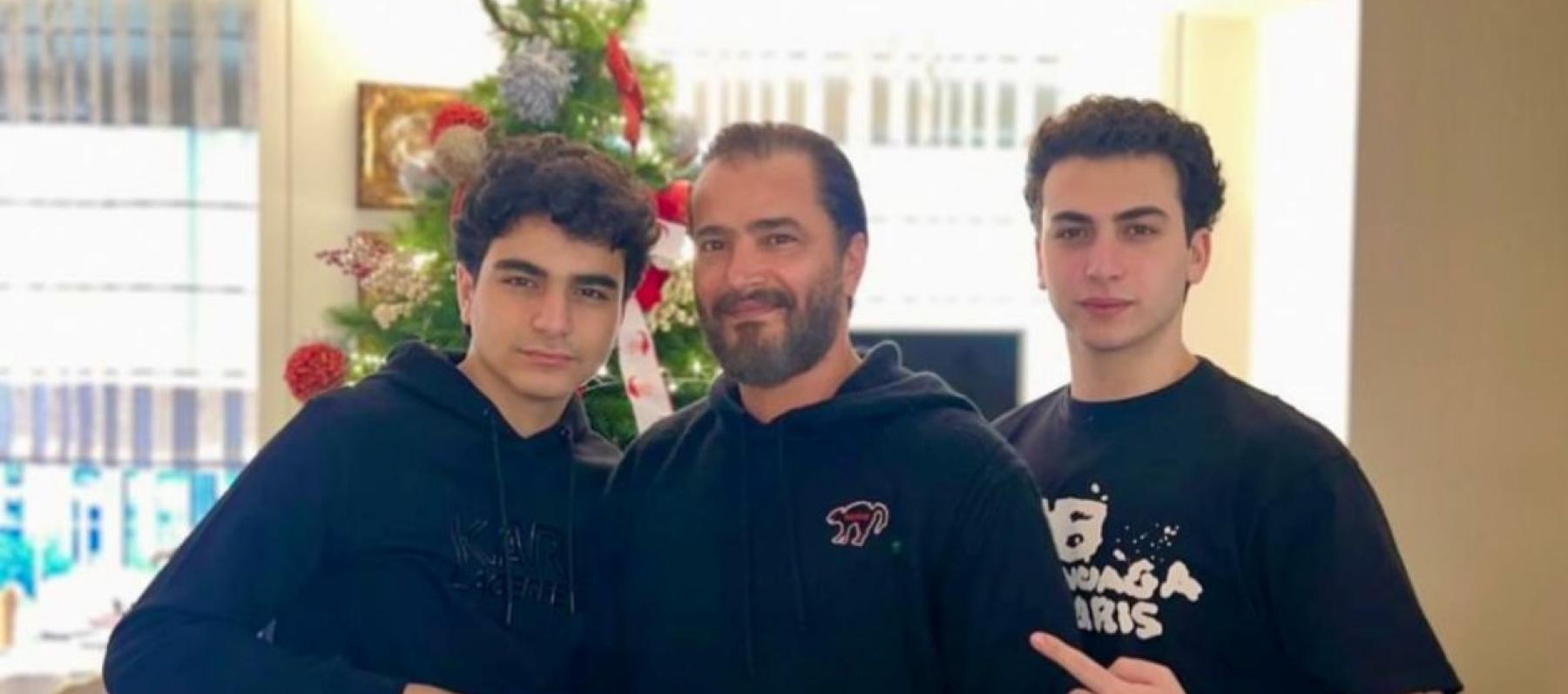 جيسكار أبي نادر مع أولاده