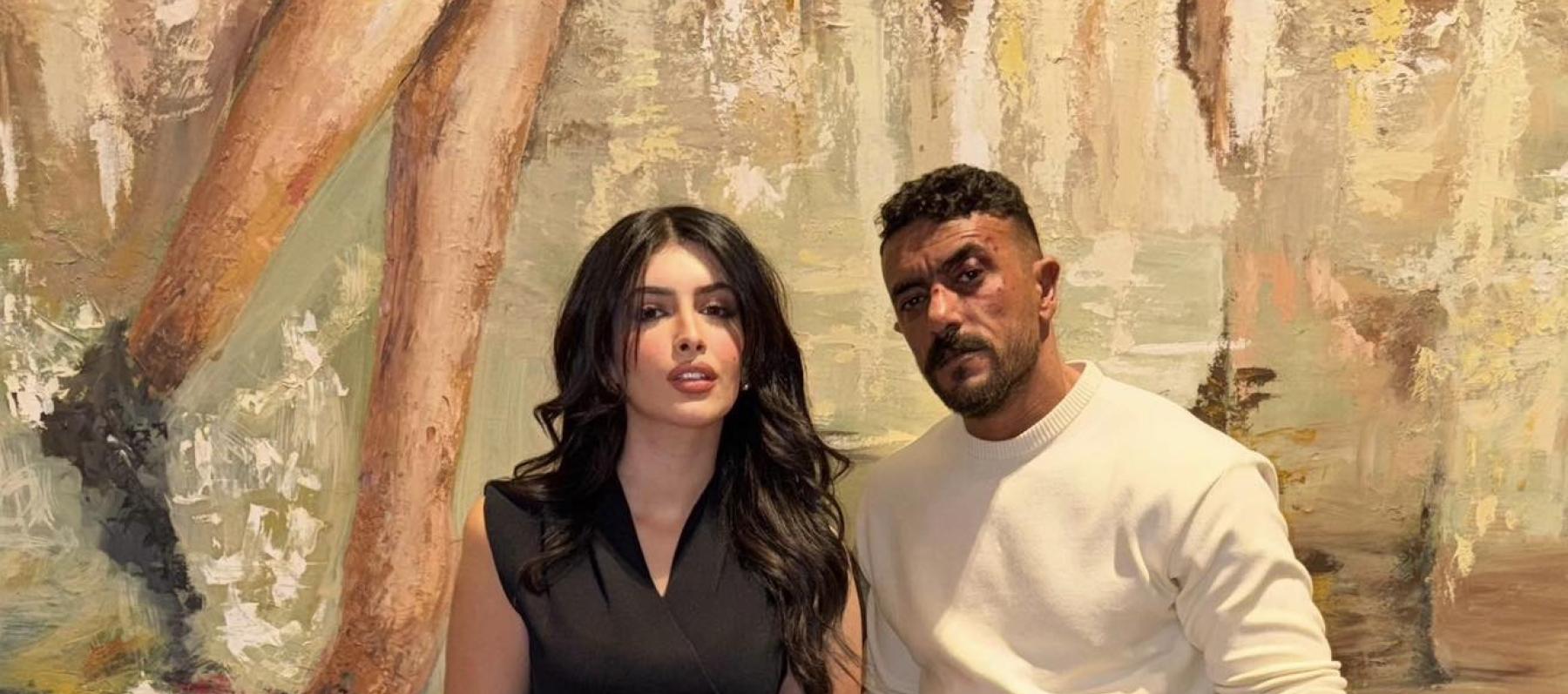 أحمد العوضي وسارة بركة من كواليس مسلسل على كلاي