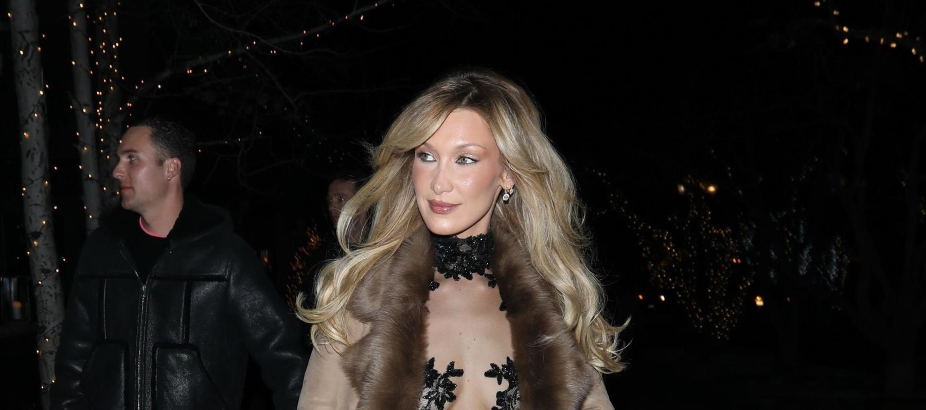 بيلا حديد بإطلالة جريئة في أسبن بتوقيع لبناني 