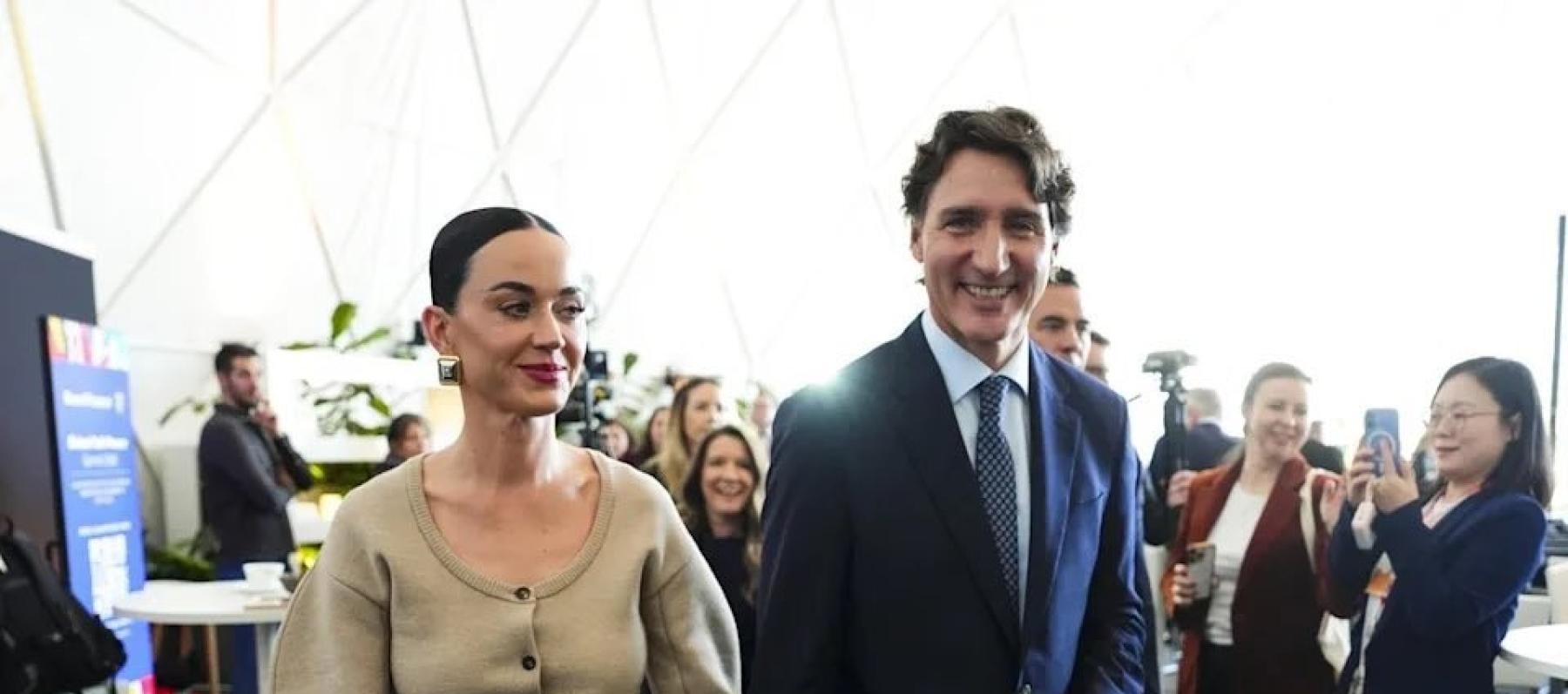 كاتي بيري و جاستن ترودو - دافوس - World Economic Forum 2026