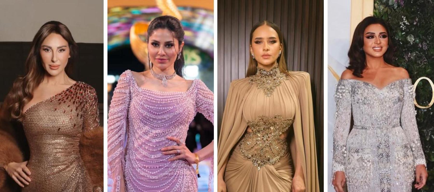 النجمات بفساتين مطرزة على سجادة Joy Awards 2026 الخزامية 