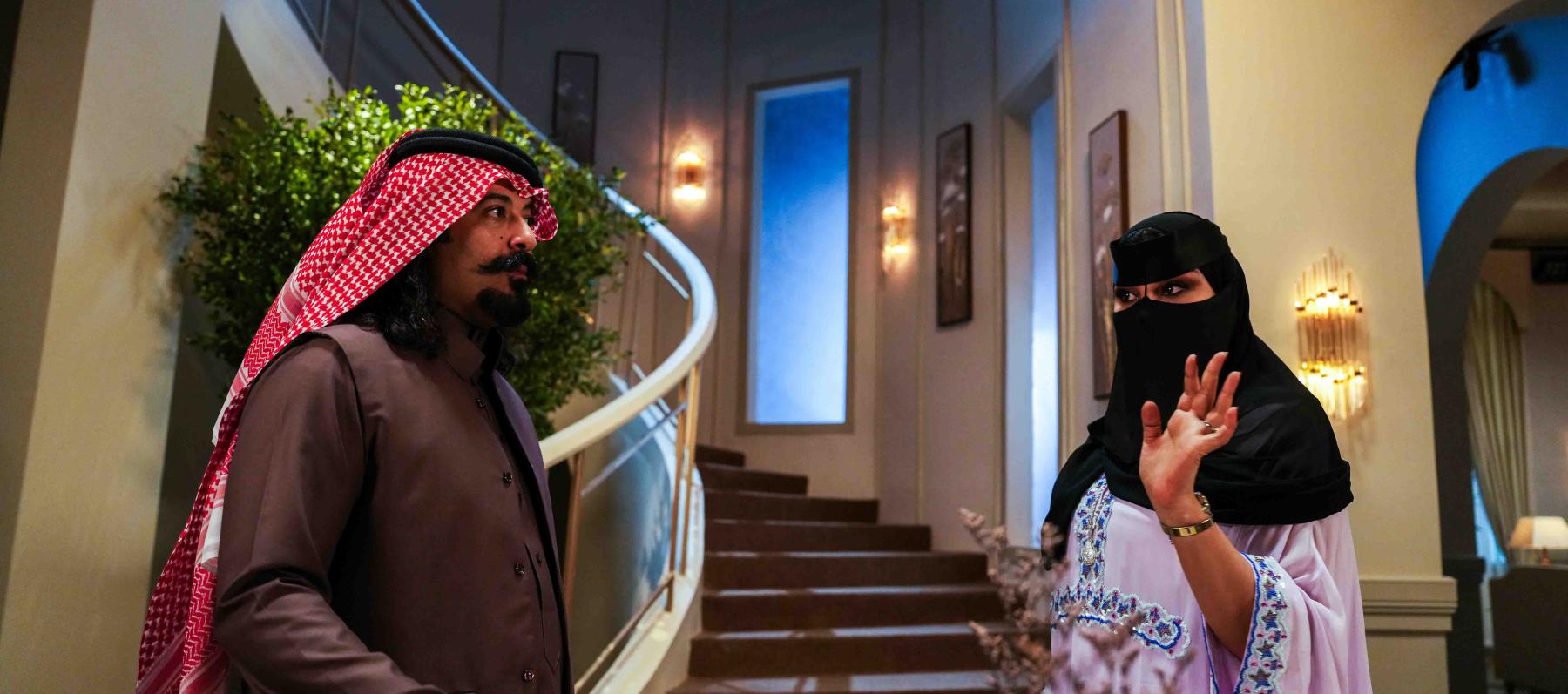 ريم عبدالله و ماجد مطرب - صورة من كواليس جاك العلم 3