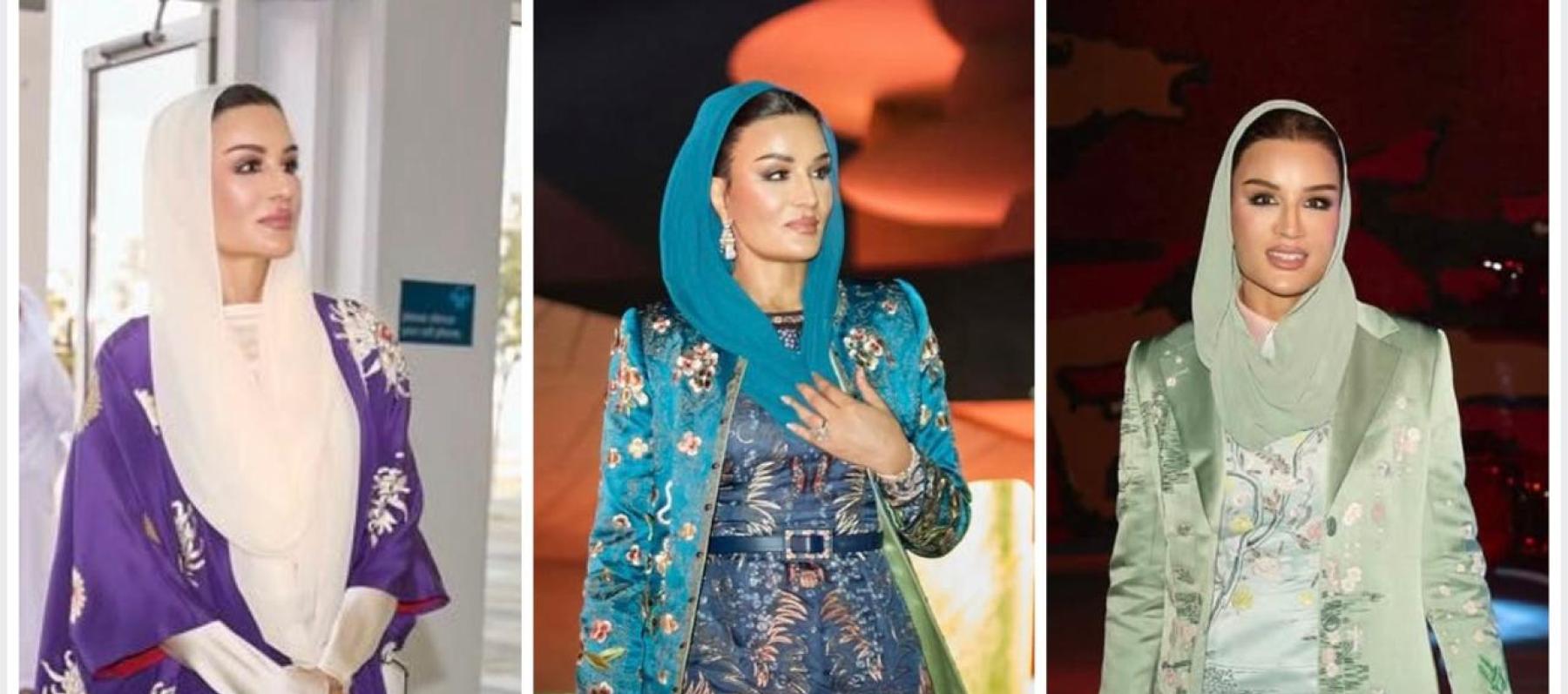 الشيخة موزا بالعبايات المورّدة.. استوحي منها اطلالات رمضان - الصور من انتسغرام الشيخة موزا