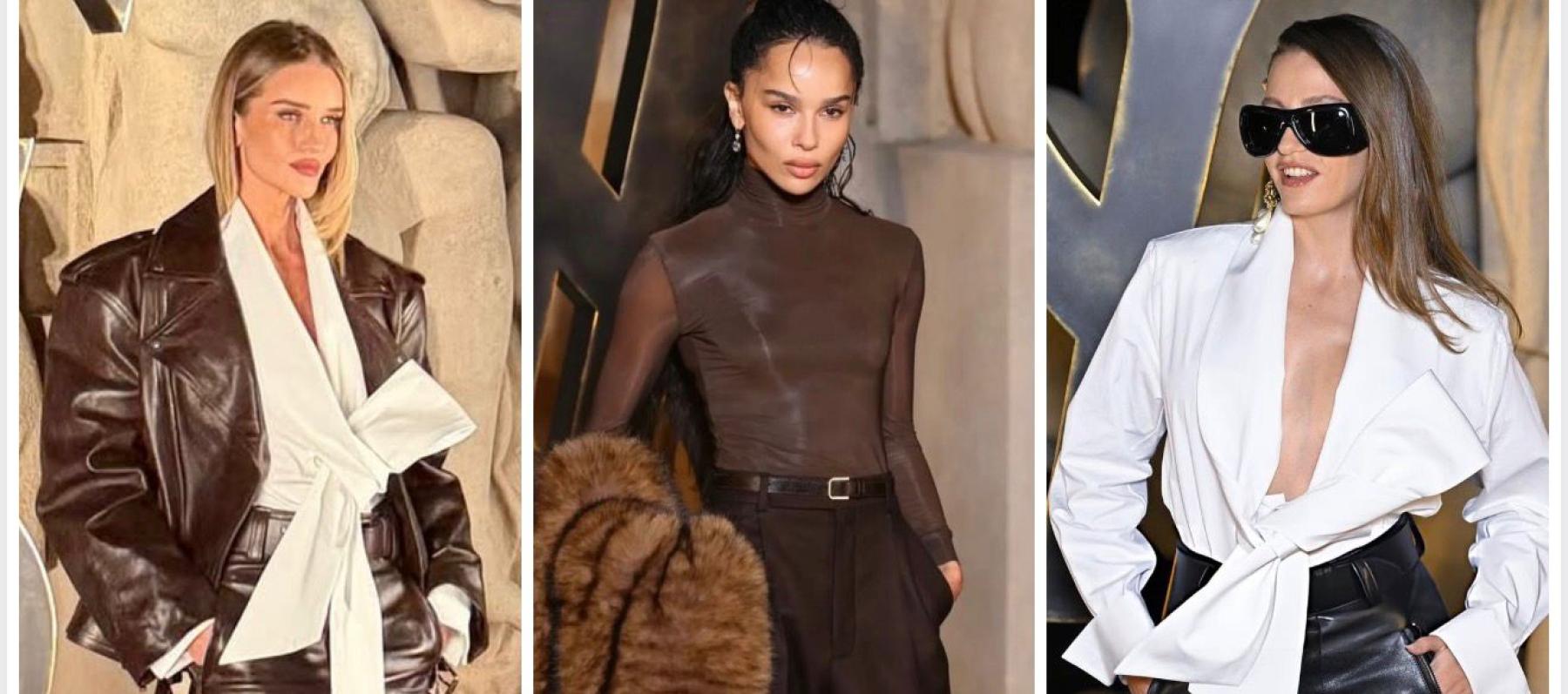 لوكات ملفتة للنجمات في عرض سان لوران خريف 2026