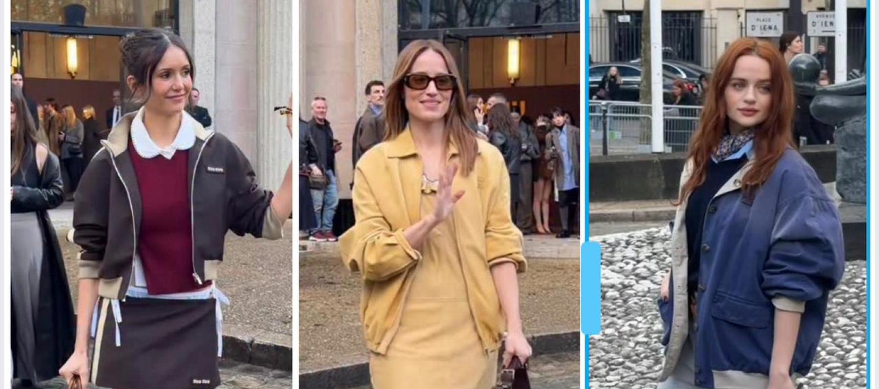 لوكات النجمات بأسلوب عصري في عرض ميو ميو خريف 2026 في باريس 