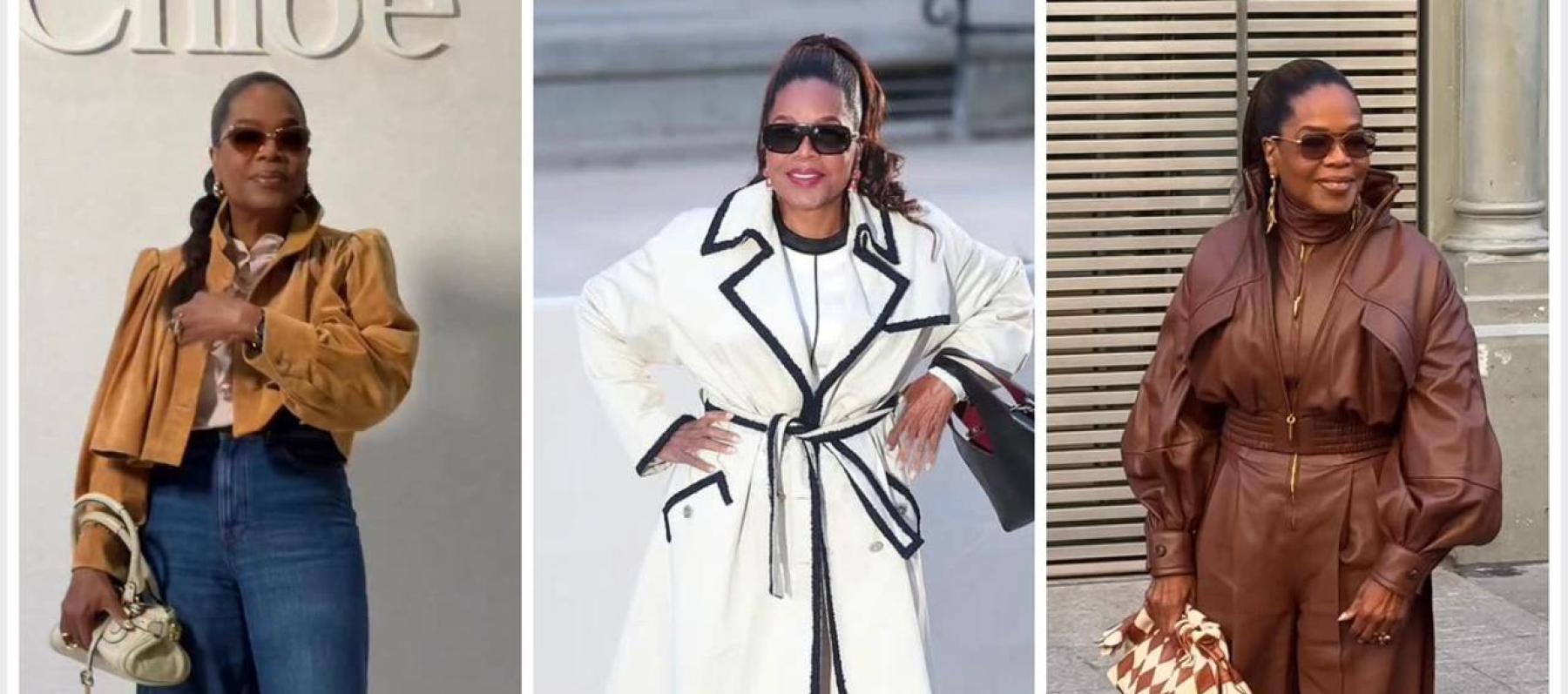 أوبرا وينفري تلفت الأنظار في عروض الأزياء في باريس