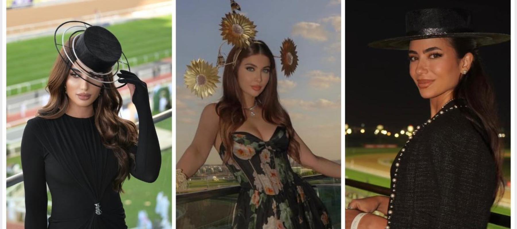 أناقة المؤثرات في كأس دبي العالمي 2026..والقبعات سيدة الموقف