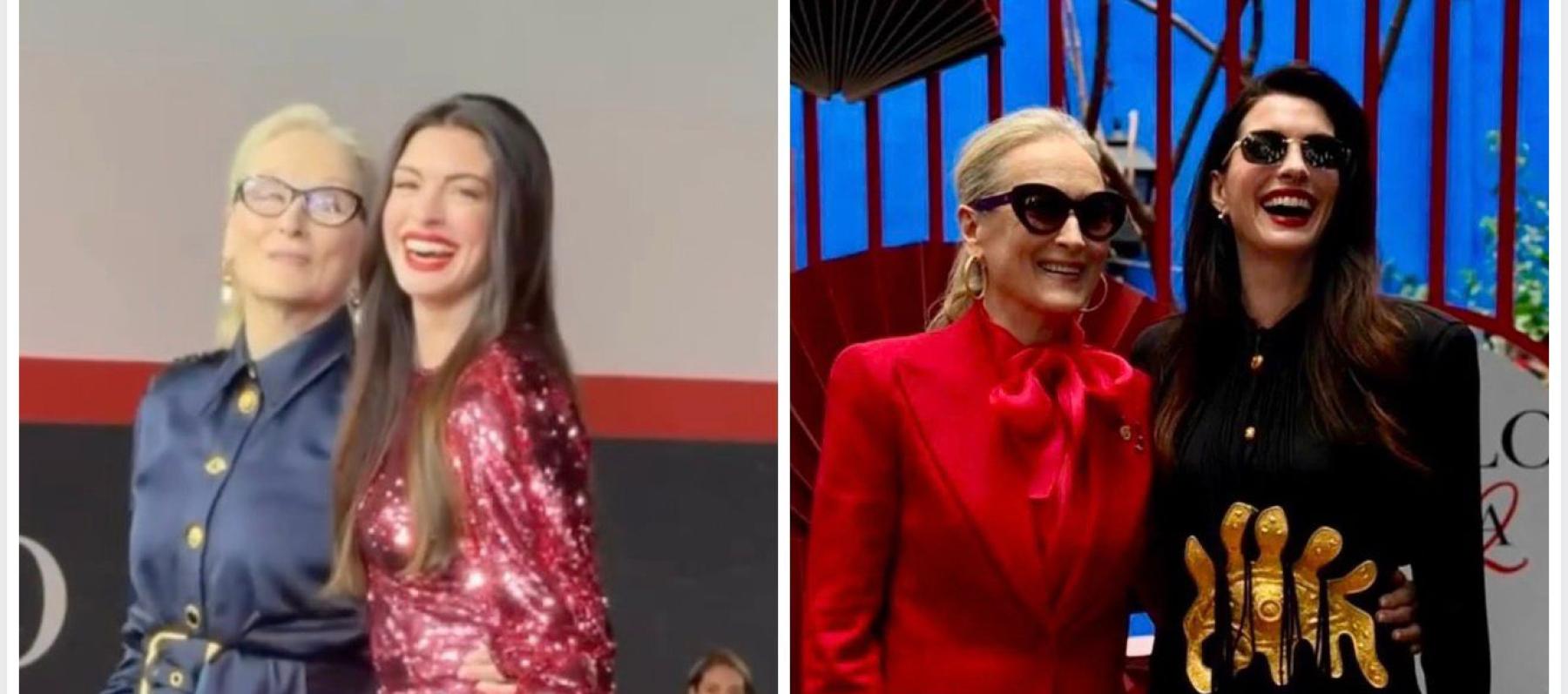 إطلالات ميريل ستريب وآن هاثاوي في حملة الترويج لفيلمهما 