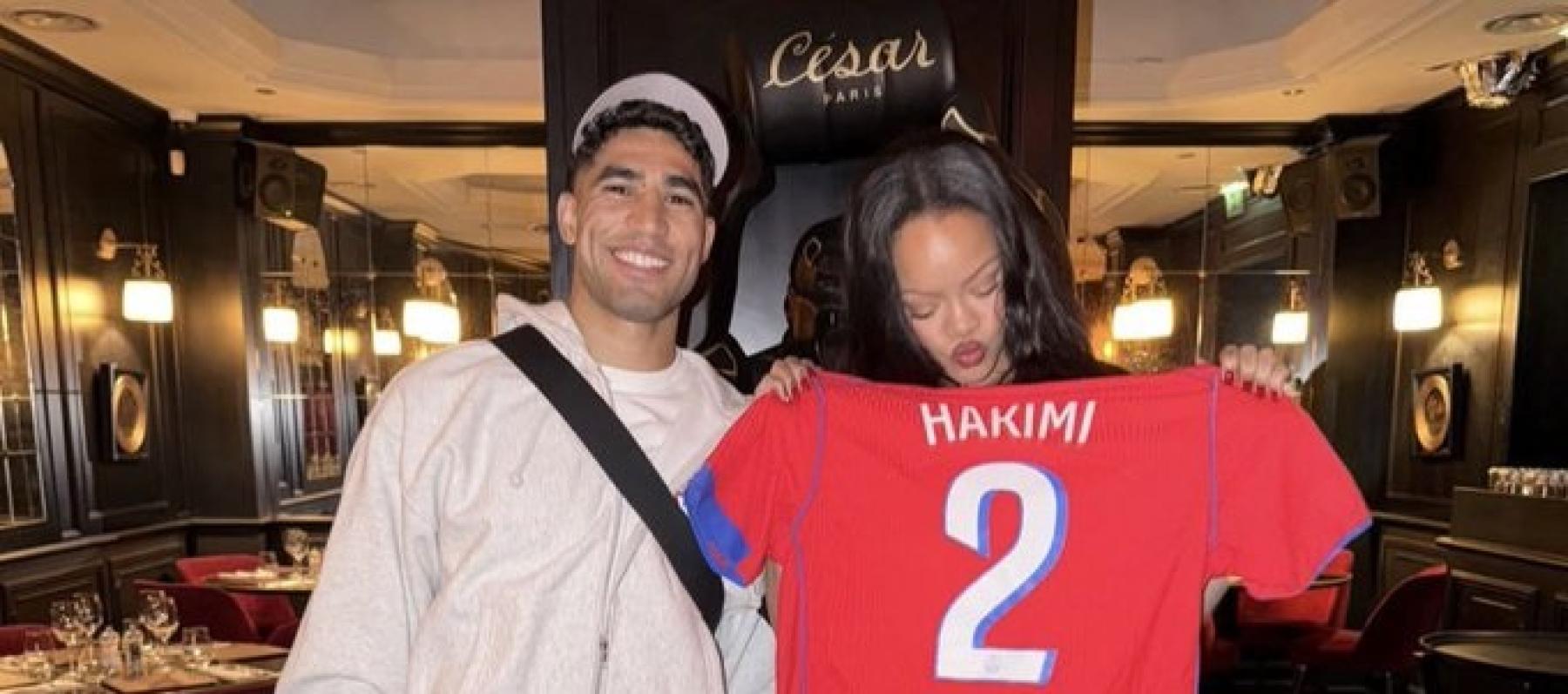 أشرف حكيمي وريهانا - صورة من X