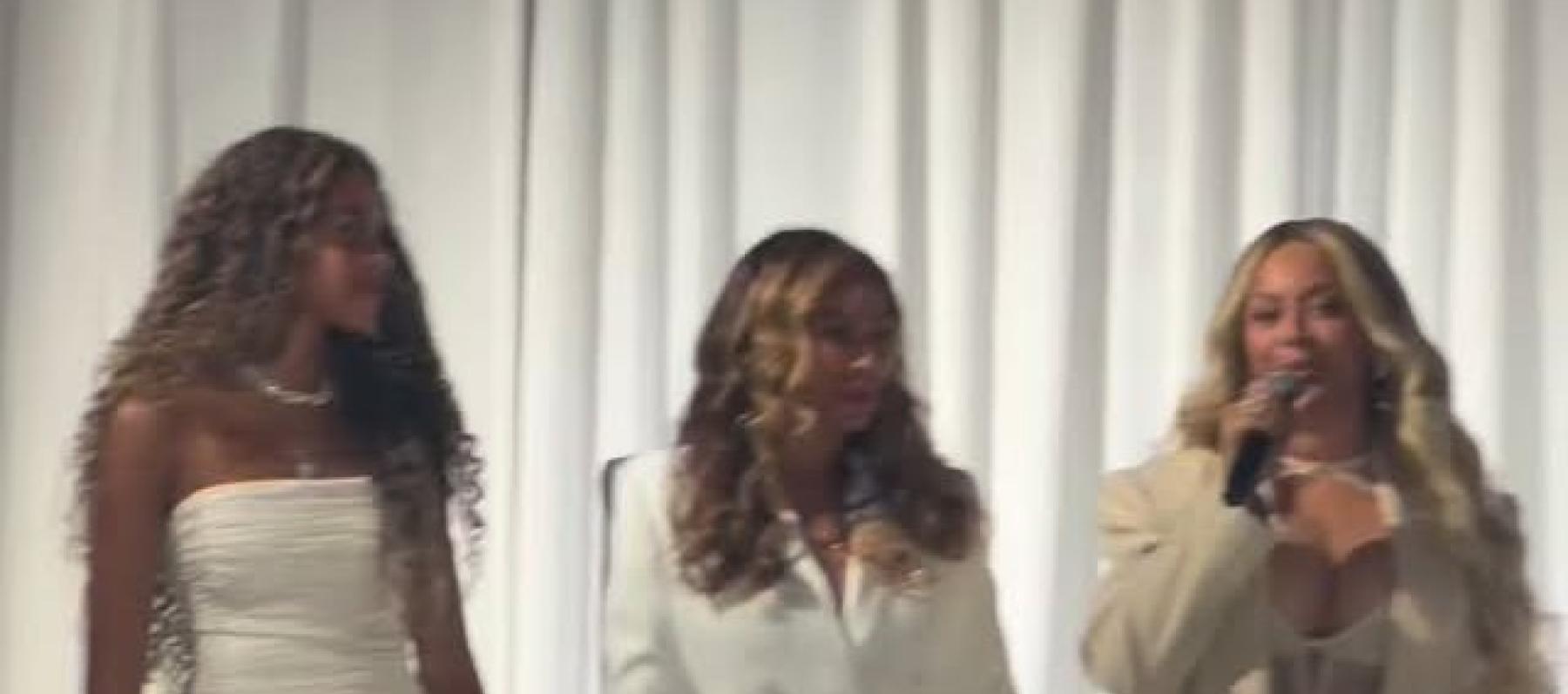 بيونسيه وبلو آيفي وتينا نويلز بإطلالات متناسقة بالأبيض