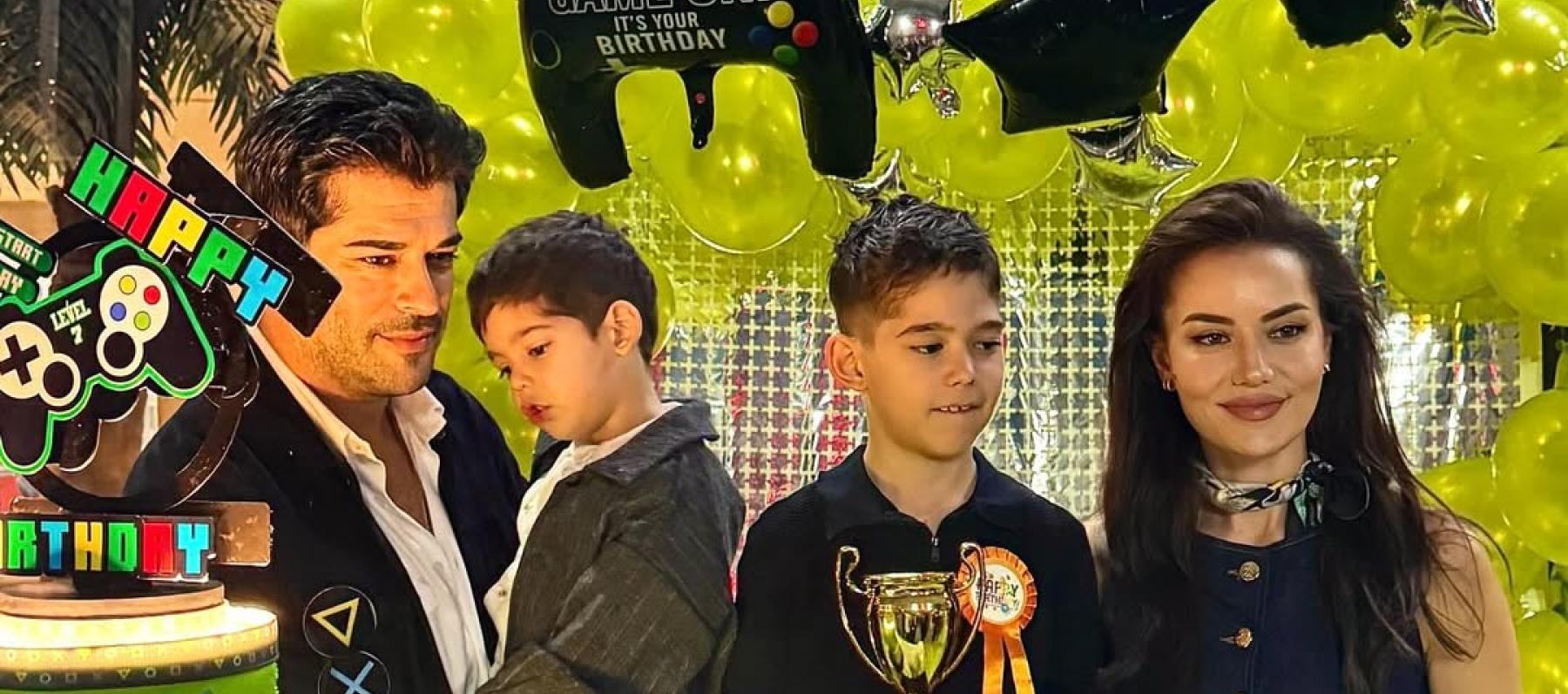 بوراك أوزجيفيت وفهرية أفجان يحتفلان بعيد ميلاد ابنهما كاران