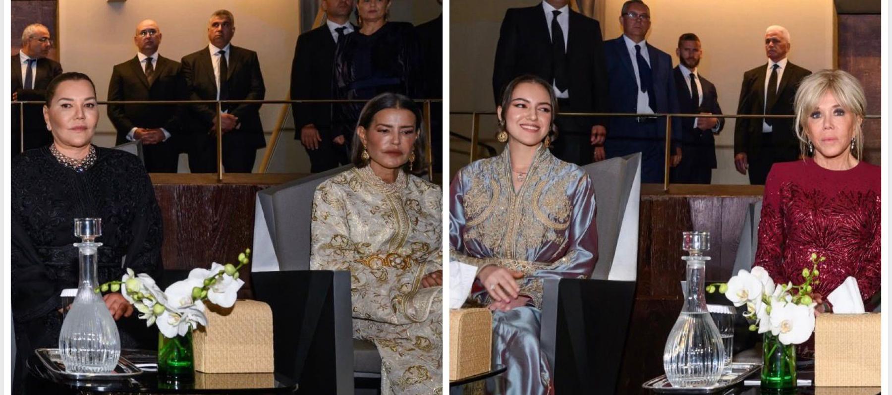 إطلالات ملفتة لأميرات المغرب وبريجيت ماكرون في الرباط