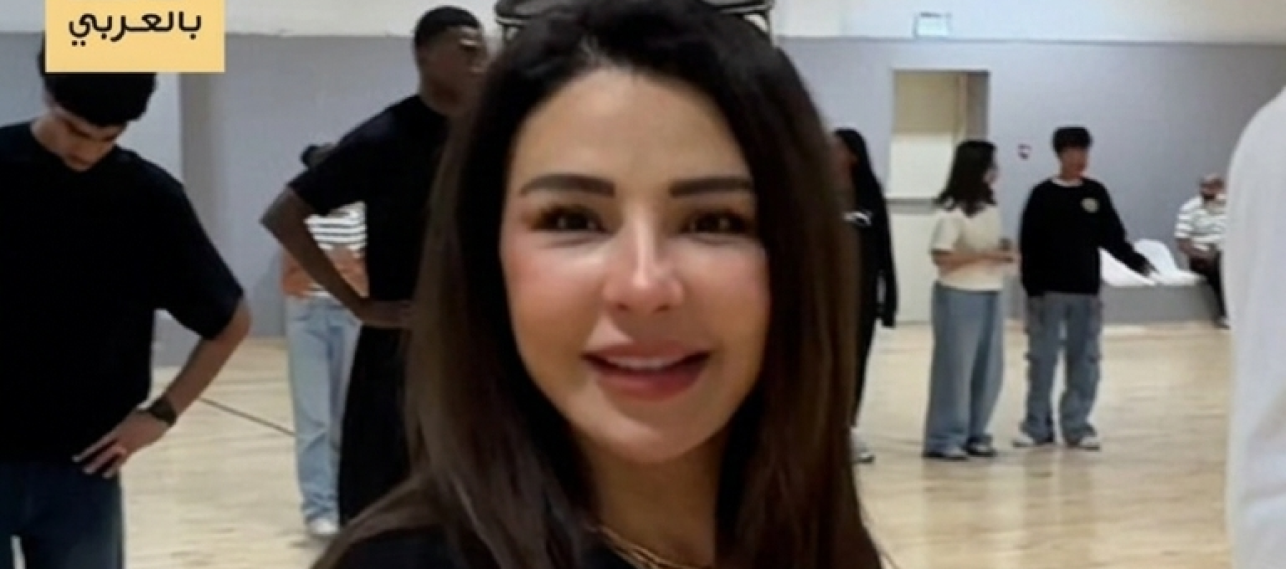ماغي بو غصن في بروفات مسرحية منتزه الخيران