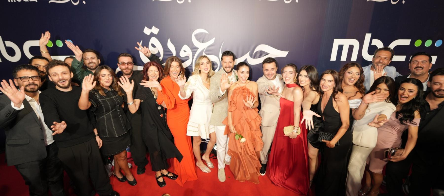 نجوم مسلسل  "حب ع ورق" يحتفلون بانطلاق المسلسل في دمشق