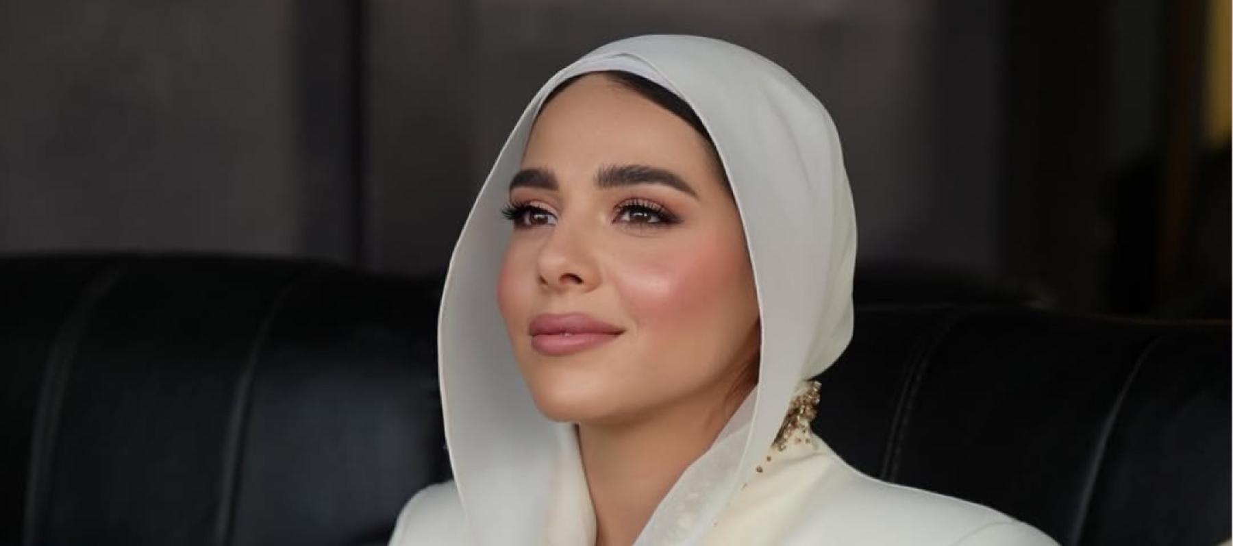 آية السيسي بفستان مستوحى من الحضارة المصرية بتوقيع مرام بورهان