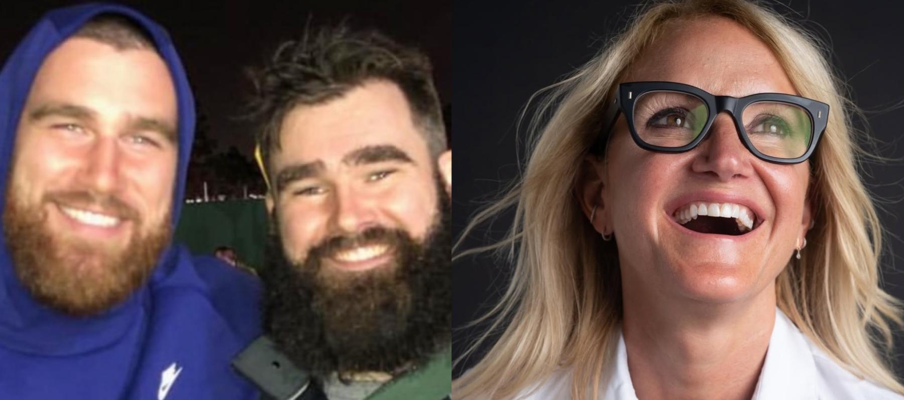 Jason Kelce - Travis Kelce - Mel Robbins - مصدر من انستغرام