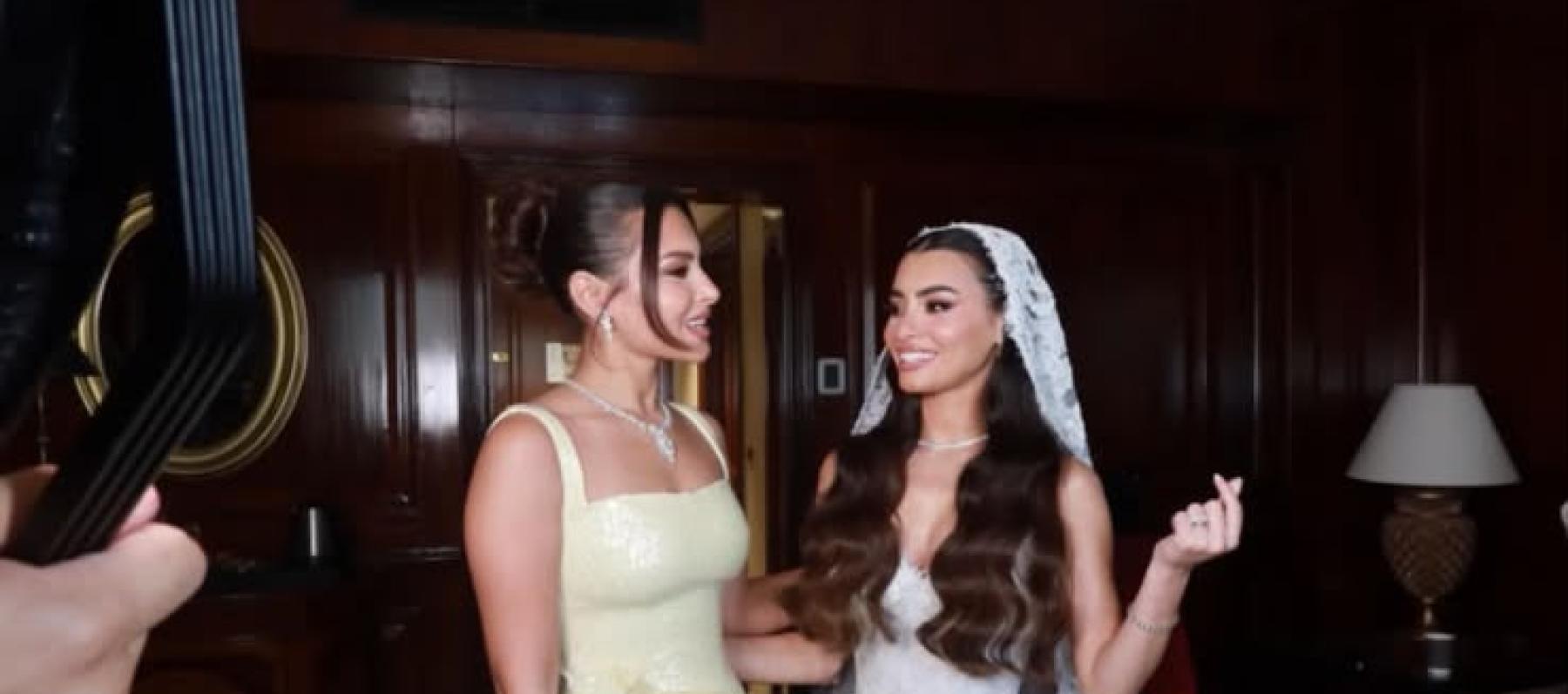 كارمن سليمان تحتفل بزفاف شقيقتها فرح  - صورة من السوشيال ميديا