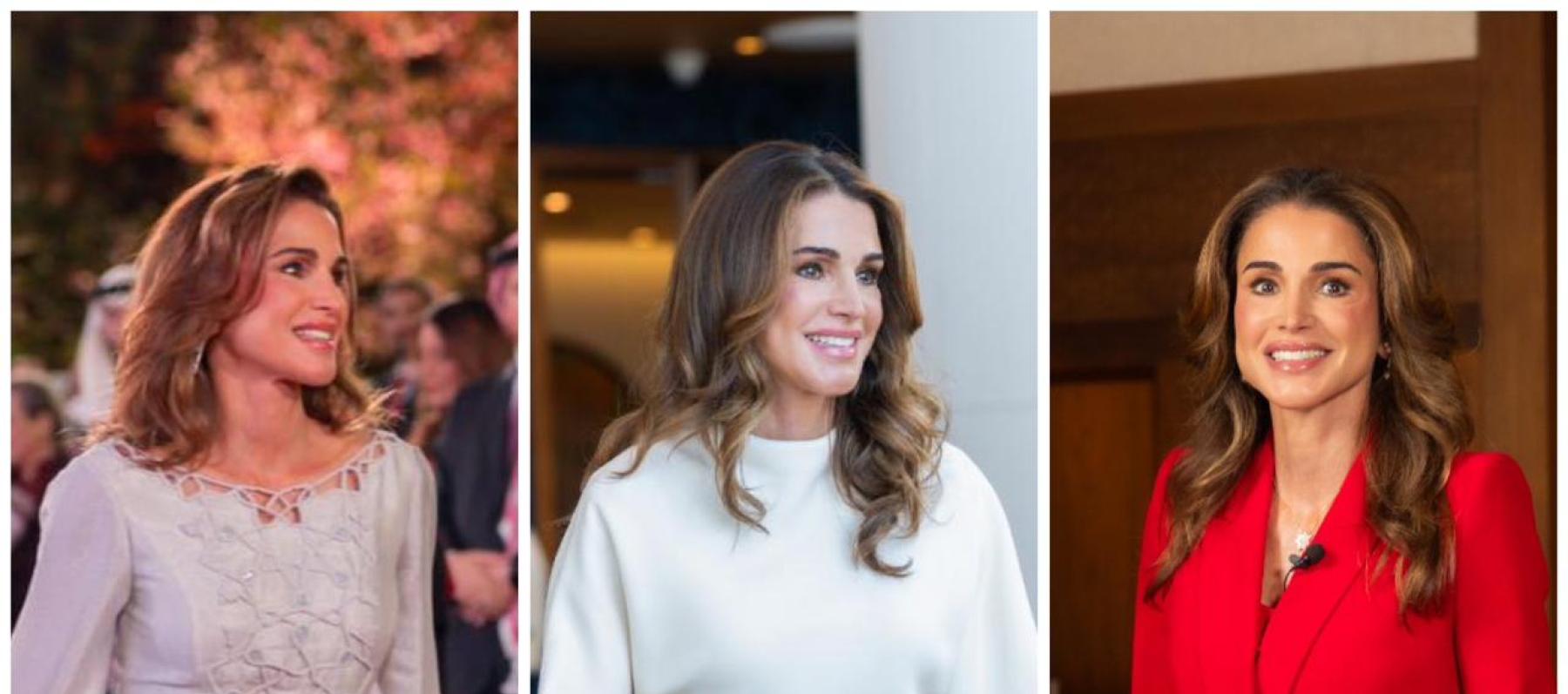 في عيد الملكة رانيا.. محطات من أجمل إطلالاتها هذا العام