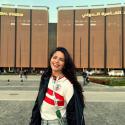 هنادي مهنا أمام الإستاد صورة من فيسبوك
