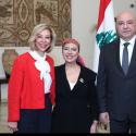  الرئيس جوزاف عون و السيدة الأولى نعمت عون يكرمان هدى شديد
