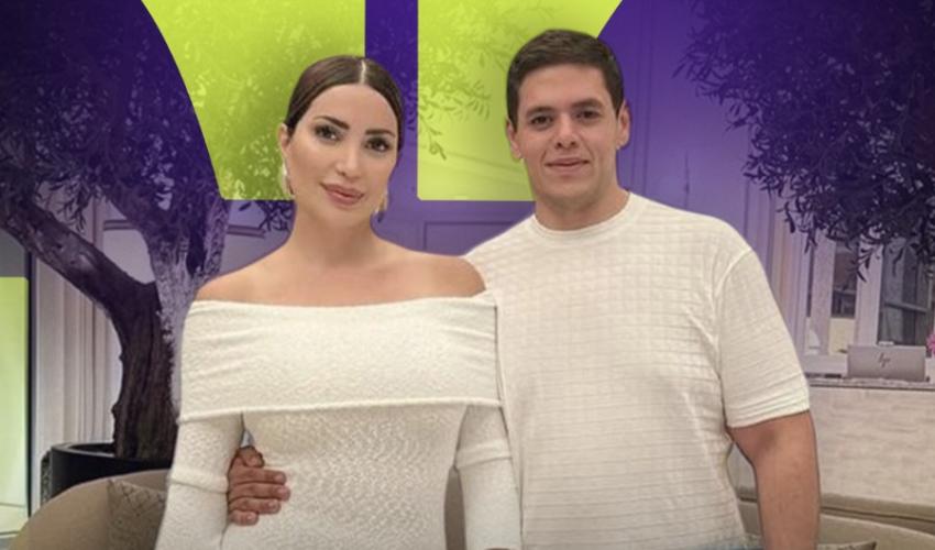 نسرين طافش برفقة زوجها - صورة معدلة
