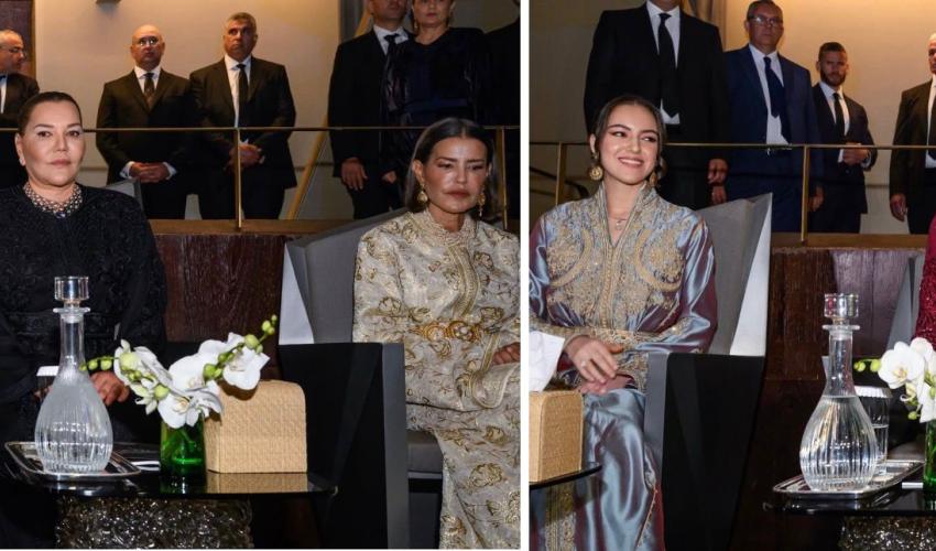 إطلالات ملفتة لأميرات المغرب وبريجيت ماكرون في الرباط