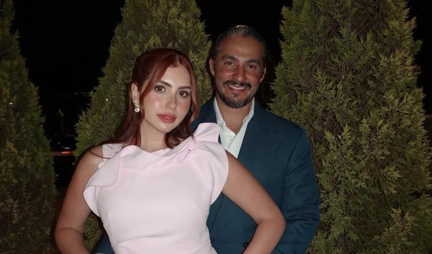 منذر الهريني وزوجته أريج