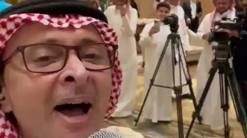 عبد المجيد عبدالله في زفاف يزيد الراجحي