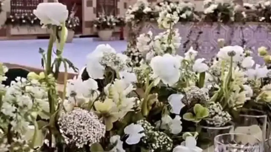 ديكور حفل زفاف شام الذهبي