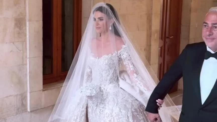 من مراسم زفاف سيليو ان ايلي صعب و زين قطامي في لبنان