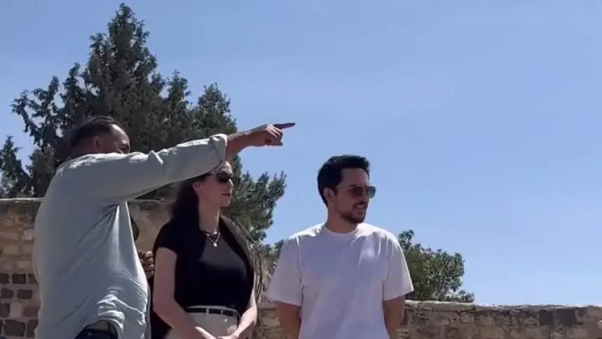 الأمير حسين والأميرة رجوة