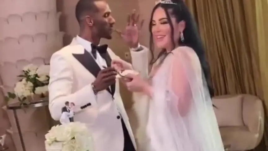 من حفل زفاف هدى قطان الثاني في أتلانتيس